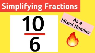 How to Simplify the Fraction 106 as a Mixed Fraction [upl. by Bruis]