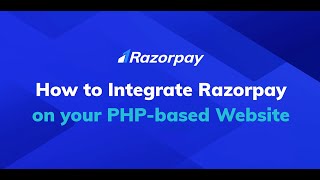 Integrate PHP Website with Razorpay Payment Gateway [upl. by Bianka54]