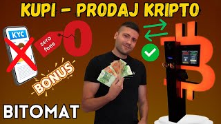 Kako kupiti i prodati💰 BEZ NAKNADE  KEŠ  Bitomat kripto bitcoin bankomat kriptovalute [upl. by Terri]