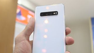 Galaxy S10 Plus Unboxing Prism White Best New Features [upl. by Walford984]