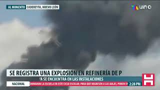 ÚLTIMOMOMENTO Fuerte incendio en refinería de Pemex en Cadereyta [upl. by Ennirak]