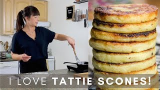 Scottish Potato Scones Tattie Scones 🥔 How To Use Leftover Mashed Potatoes [upl. by Nomaj41]