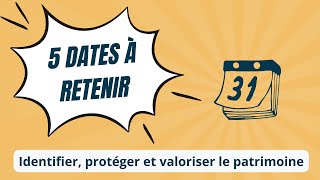 HGGSP 5 dates en moins de 2 min sur le thème 4 Le patrimoine [upl. by Cis]