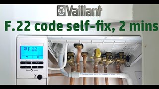 No need plumber F22 Vaillant ecoFit Pure Boiler Low Pressure [upl. by Cranston]