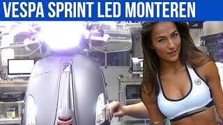 LED VERLICHTING MONTEREN VESPA SPRINT  PRIMAVERA  VOL GAS MET JOEY [upl. by Burkley826]