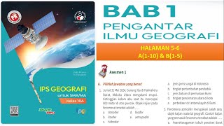 GEOGRAFI KELAS 10A ASESMEN 1 HAL56 AampB BAB 1 PENGANTAR ILMU GEOGRAFI PR INTAN PARIWARA KURMER [upl. by Neb698]