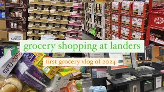 grocery shopping at landers  first grocery vlog of 2024 [upl. by Yramesor]