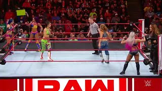 Asuka Sasha Banks amp Bayley Vs Alexa Bliss Nia Jax amp Mickie James  WWE Raw 26022018 En Español [upl. by Edee]