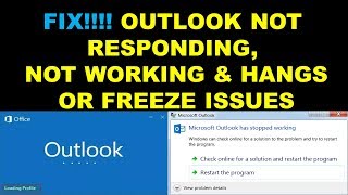 FIX Outlook Not opening Responding Stopped working Outlook 2010 201320162019 [upl. by Howes21]