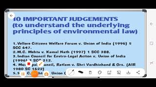 10 landmark Environmental law judgements [upl. by Arriat]