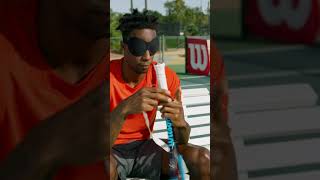 Gael Monfils Blindfolded Racket Overgrip Challenge [upl. by Dogs]