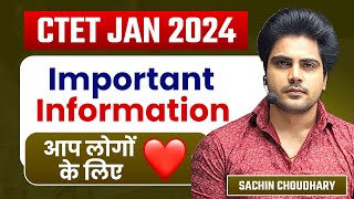 Important Information for CTET Students by Sachin choudhary live 12 pm [upl. by Nelleeus]