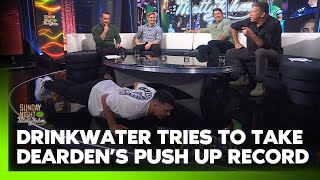 Push up challenge Tom Dearden amp Scott Drinkwater join Sunday Night with Matty Johns 💪  Fox League [upl. by Odele]