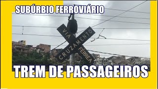 TREM DE PASSAGEIROS NA PASSAGEM DE NÍVEL [upl. by Aneret]