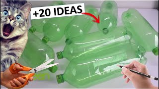 20 MANUALIDADES con BOTELLAS DE PLÁSTICO ♻️ IDEAS CON RECICLAJE ♻️ [upl. by Rehpotsrik]