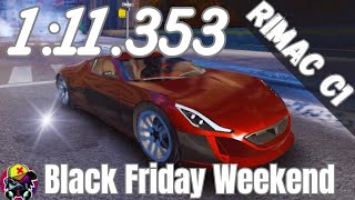 TLE  Black Friday Weekend  Rimac Concept One  Quantum Jumps 111353  Asphalt Unite [upl. by Anitnuahs951]