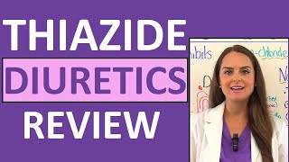 Thiazide Diuretics Pharmacology Nursing NCLEX Review Mechanism of Action amp Side Effects [upl. by Narad]