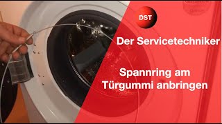 Spannring am Türgummi anbringen Ring um den Türgummi Feder am Türgummi [upl. by Eiramyma]