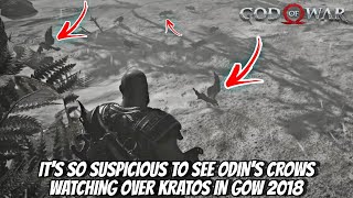 ITS SO SUSPICIOUS TO SEE ODINS CROWS WATCHING OVER KRATOS IN GOW 2018 NG [upl. by Sidwohl]