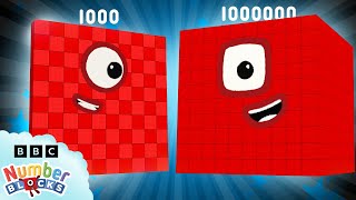 Count To 1000000  Numberblocks 1 Hour Compilation  Learn to Count  Numbers Cartoon For Kids [upl. by Ehman669]