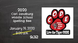 CSMS Spelling Bee 2020 [upl. by Bearce881]