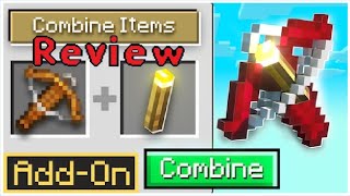 Minecraft Bedrock addon mod review Combine Items [upl. by Nelleus921]