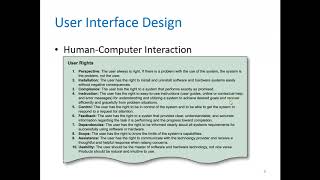 SYSTEMS ANALYSIS AND DESIGN 8  User Interface Design [upl. by Peace]