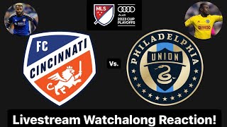 FC Cincinnati Vs Philadelphia Union 2023 MLS Cup Playoffs Eastern Semifinal Live Watchalong [upl. by Akkinahs]