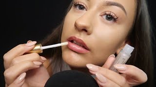 ASMR Lip Gloss Application Mouth Sounds Lip Smacking amp Kisses ♡ [upl. by Nedia512]