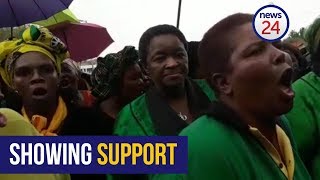 Bathabile Dlamini and ANCWL sing and dance outside Mam Winnies house [upl. by Cutcliffe]