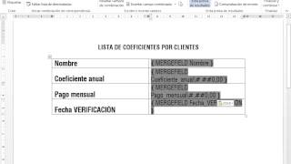 Combinar correspondencia en Word Modificar los formatos de los campos numéricos y de fecha [upl. by Osnofedli]