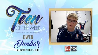 Teen of the Week — 050124 — Owen Dunbar Alexander [upl. by Marcoux]