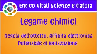 I legami chimiciPotenziale di ionizzazione Affinita per lelettrone Regola dellottetto [upl. by Tindall]