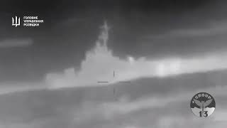 Russian warship Ivanovec attacked by the sea drones [upl. by Rillings]