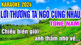 Karaoke Lời Thương Ta Ngỏ Cùng Nhau Tone Nam Nhạc Sống gia huy karaoke [upl. by Asirral555]