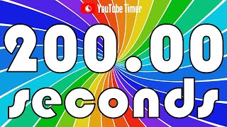 200 SECONDS Timer Countdown 🏳️‍🌈 Rainbow [upl. by Golliner]