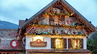 Visite du hameau du père Noël au Mont Sion en haute Savoie [upl. by Nerat292]