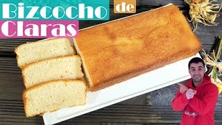 BIZCOCHO de CLARAS de HUEVO 😍😋 jugoso fácil y fit Receta  322 [upl. by Enamrahc]