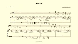 Automne  Fauré – accompaniment in C minor  Automne accompaniment C minor [upl. by Halilad159]