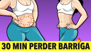 CLÁSSICO QUEIMADOR DE GORDURA DA BARRIGA DE 30MIN TREINO ABS EM PÉ [upl. by Werby]