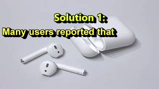 How to fix Airpods not working One or both Airpods [upl. by Tnattirb]