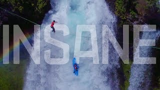 Highlining and Kayaking over a HUGE Waterfall [upl. by Dafna908]