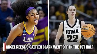 GAME OF THE YEAR 🔥 Angel Reese amp Caitlin Clark 1ST HALF HIGHLIGHTS 👏  ESPN College Basketball [upl. by Ettenoitna665]