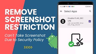 BypassRemove Screenshot Restriction in Apps on Android No Root [upl. by Trina]