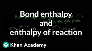 Bond enthalpy and enthalpy of reaction  Chemistry  Khan Academy [upl. by Tail]