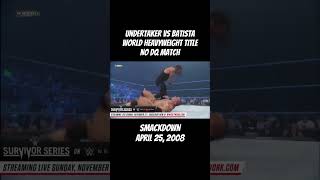 Undertaker vs Batista  No DQ Match  2008 [upl. by Chew]