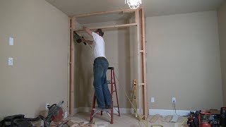 How to Build a Closet Frame  Bedroom Closet Part 1 Строим кладовку [upl. by Adnuahs300]