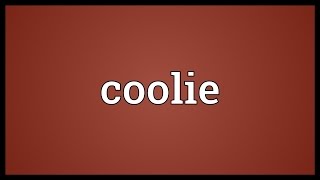 Coolie Meaning [upl. by Risa]