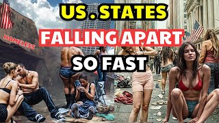 Top 10 States Collapsing Fastest in America Due to Poverty and Homelessness Crisis  Documentary [upl. by Faires]