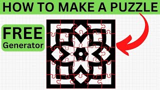 How To Make A Puzzle In Lightburn Laser Cutter FREE Jigsaw Puzzle Generator Template  Quick Guide [upl. by Zellner]